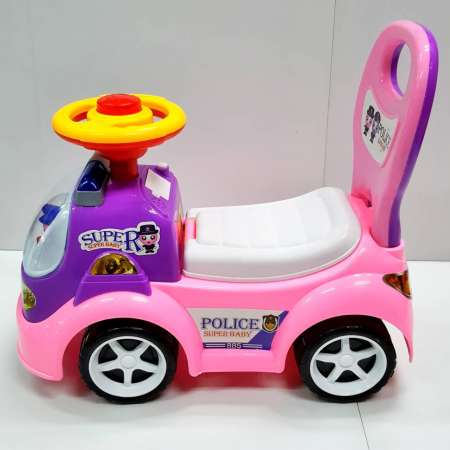Police Sliding Car รถตำรวจ ขาไถ ขาถีบ มีเสียง มีไฟ มีกันหงายหลัง