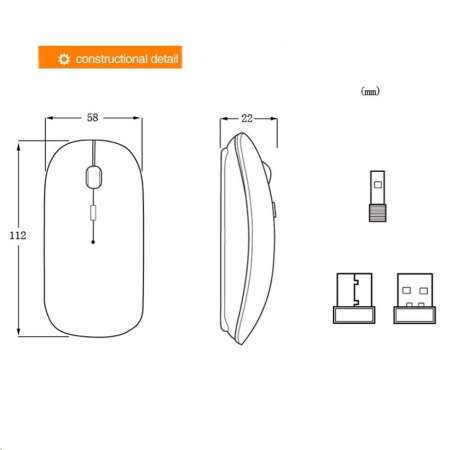 Wireless Mouse Mice 2.4Ghz 1600dpi เม้าส์ไร้สาย