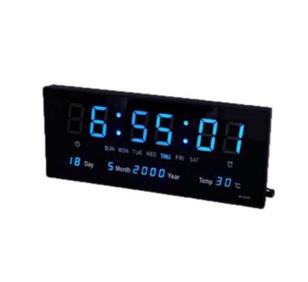 นาฬิกาดิจิตอลLED Number Clock แขวนผนัง ตัวเลขสีฟ้า นาฬิกาดิจิตอลLED Number Clock แขวนผนัง ตัวเลขสีฟ้า