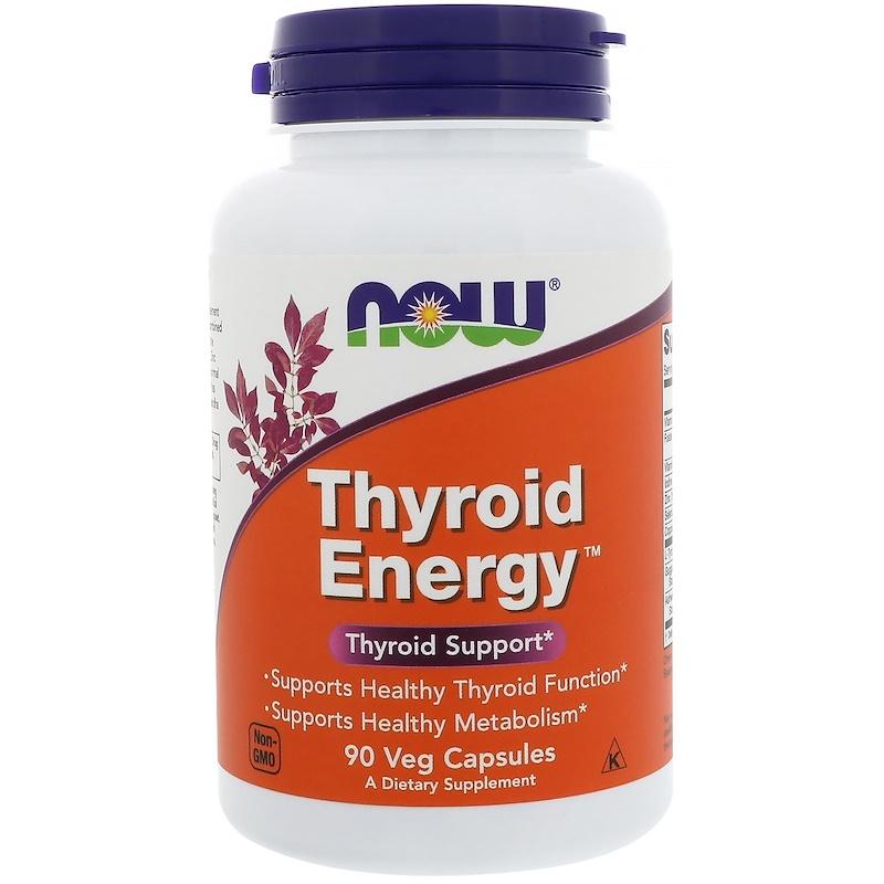 ไทรอยด์ Now Foods, Thyroid Energy, 90 Veg Capsules