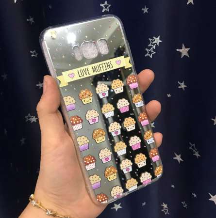 Samsung Galaxy S8 Plus เคสกระจก ( คัพเค้ก ) / นิ่ม / 10 บาท -./ 1 ชิ้น