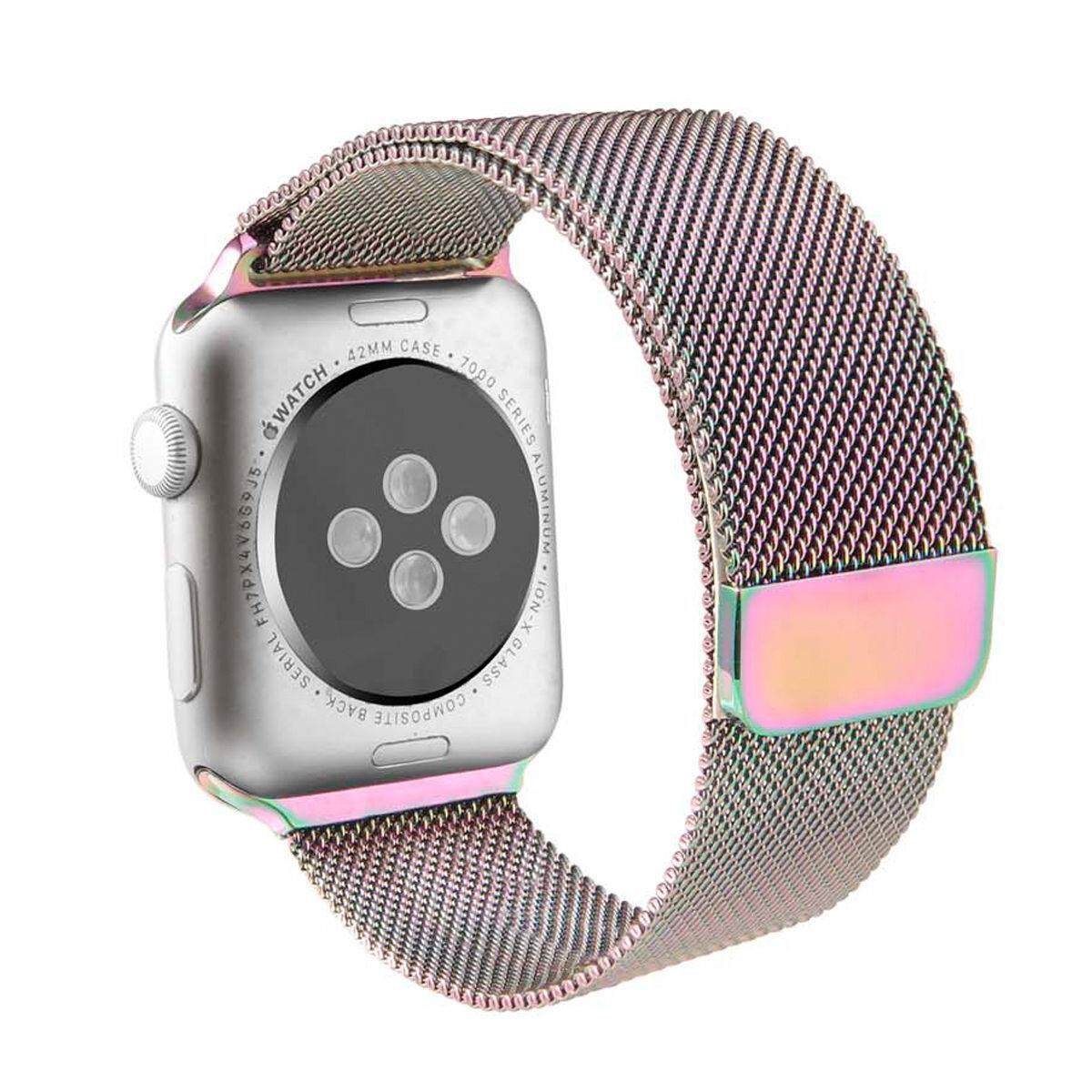 (สายนาฬิกา) แอปเปิ้ลวอช ซีรี่ส์ 1 / 2 / 3 / 4 / 5 มิลาเนส ลูป สีหลากสี Use For Watch Series 1 / 2 / 3 / 4 / 5 Replacement Milanese Loop Colorful