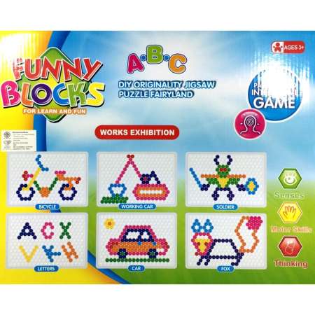 One Price Toys - Funny Blocks Jigsaw Puzzle- ชุดของเล่นตัวต่อ เพื่อการเรียนรู้ สร้างเสริมจินตนาการ และความคิดสร้างสรรค์ สำหรับเด็ก
