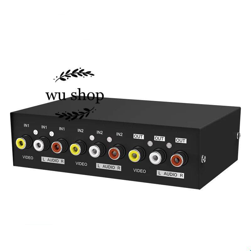 AV switch 2PORT video audio เข้า2ออก1 2X1