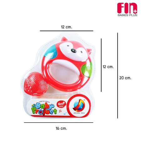 FIN BABIESPLUS ของเล่นเขย่ามือ เสริมพัฒนาการเด็ก รูปจิ้งจอก รุ่น TCN-3301
