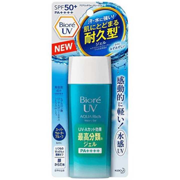 ข้อมูล Biore UV Aqua Rich Watery Gel SPF 50+/PA++++ 90 ml. รีวิว