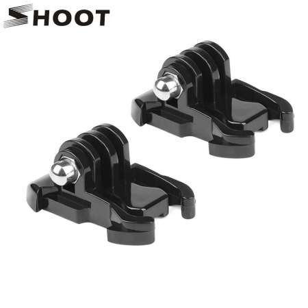SHOOT Action Action กล้อง Quick Pull Mount Mount สำหรับ Xiaoyi Yi 4K Lite SJ4000 SJ5000 Go Pro Hero 6 5 4 อุปกรณ์เสริมสายรัดหมวกนิรภัย H9