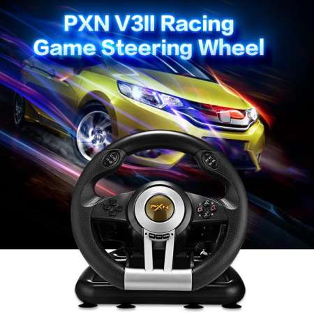 PXN V3II Racing Game Steering Wheel with Brake Pedal - intl