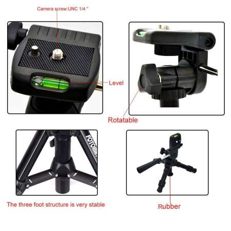 Teekeer ขาตั้งกล้องเล็กๆสำหรับ Camera DSLR, SLR, และกล้องวิดีโอที่มีกระเป๋าถือ - INTL