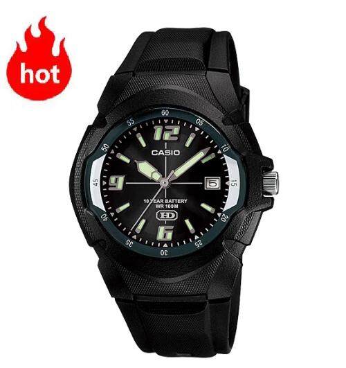 นาฬิกา Casio รุ่น MW-600F-1AV นาฬิกาผู้ชายสายเรซิ่น สีดำ หน้าปัดสีดำ (สินค้าขายดี) มั่นใจ ของแท้ ประกันศูนย์ 1 ปีเต็ม