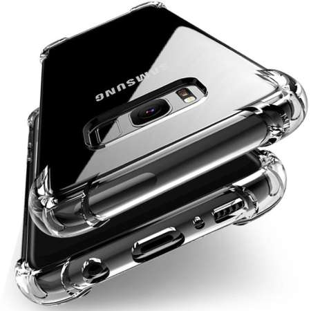 For Samsung Galaxy S8 Plus Case, Transparent Clear Shockproof Bumper Cover Silicone Phone Casing