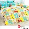 TOTO ชุดเครื่องนอน เฉพาะผ้าปูที่นอน 6 ฟุต ลายการ์ตูนรูปสัตว์ โทนเขียว เหลือง TT505