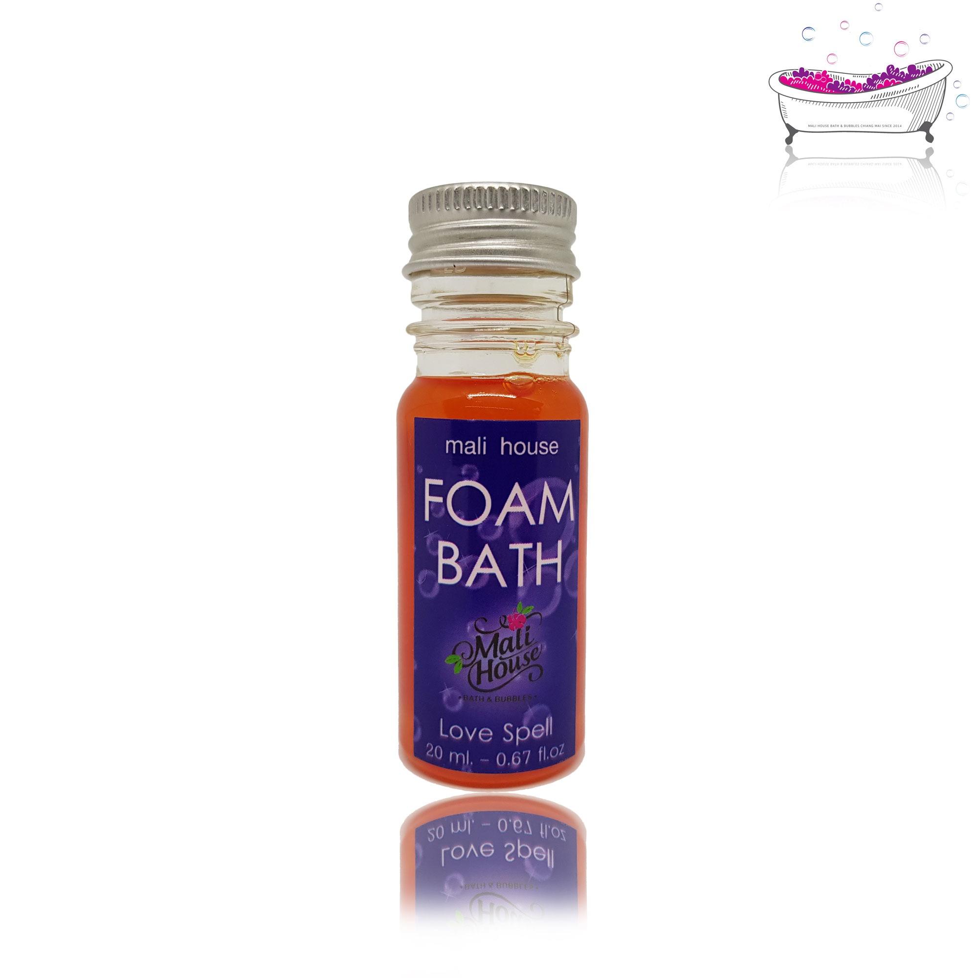 Mali House Foam bath bubble เจลสปา สบู่แช่ตัวในอ่าง กลิ่นเลิฟ สเปล Love Spell,สีแดง 20ml. Mali House Foam bath bubble เจลสปา สบู่แช่ตัวในอ่าง กลิ่นเลิฟ สเปล Love Spell,สีแดง 20ml.