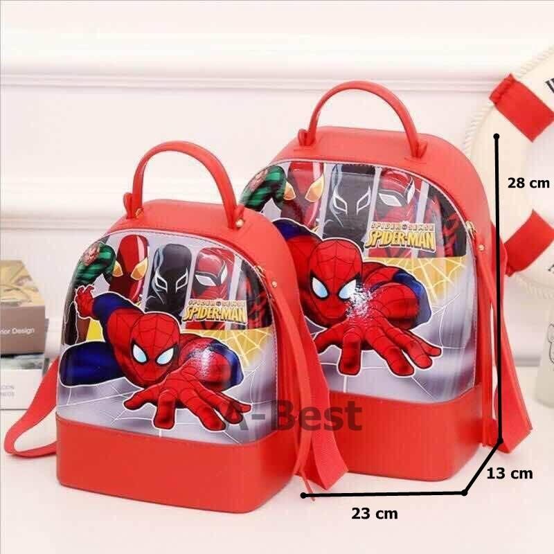 กระเป๋า กระเป๋าเป้ กระเป๋าสะพายหลัง สำหรับคุณหนู ลายสไปเดอร์แมน Spider-man (แดง) ขนาด 12 นิ้ว
