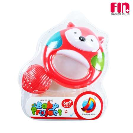 FIN BABIESPLUS ของเล่นเขย่ามือ เสริมพัฒนาการเด็ก รูปจิ้งจอก รุ่น TCN-3301