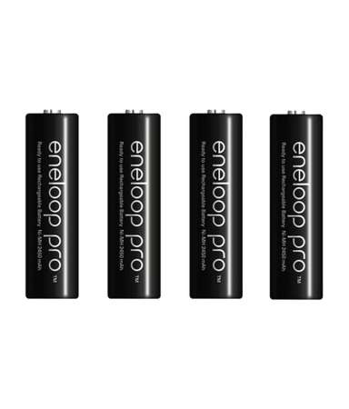 ถ่านชาร์จ Panasonic Eneloop  Pro 2550 mAh Rechargeable Battery AA x 4 - Black