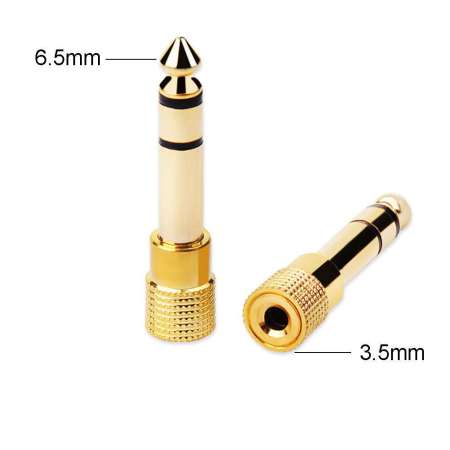 jack Converter Adapter 3.5mm to 6.35mm แจ็คอะแดปเตอร์แปลง (Gold)