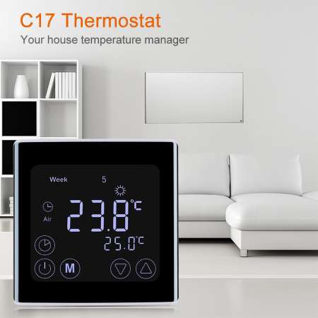 Thermostat ควบคุมอุณหภูมิ หน้าจอสัมผัส LCD Backlight