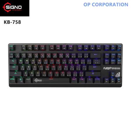 Signo คีย์บอร์ด E-Sport KB-758 VANDOFF RGB Mechanical Gaming Keyboard TKL (Blue Switch)