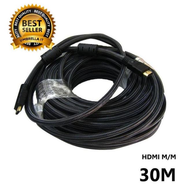 ดีลพิเศษ สาย TV HDMI 30 เมตร สายถักรุ่น HDMI 30M CABLE 3D FULL HD 1080P ...