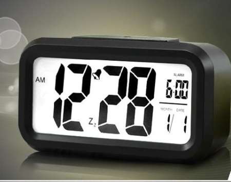 FamilyMate  เงียบสงัดนาฬิกาปลุกดิจิตอลที่มีจอแสดงผลอุณหภูมิแสงสว่างเวลากลางคืน ปรับความสว่างอัตโนมัติ