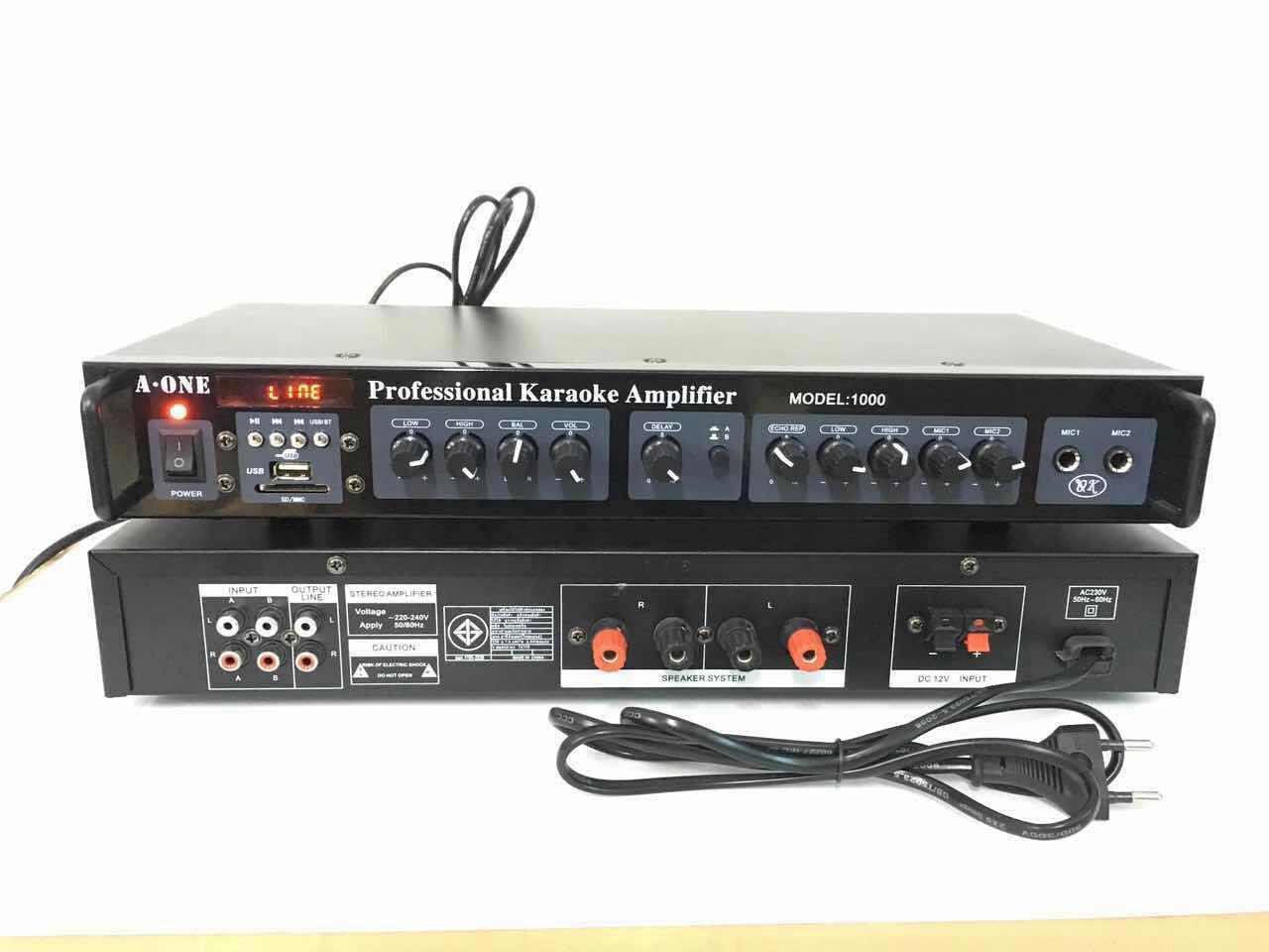 แอมป์ขยายเสียง BLUETOOTH AC/DC คาราโอเกะ USB MP3 SDCARD Professional