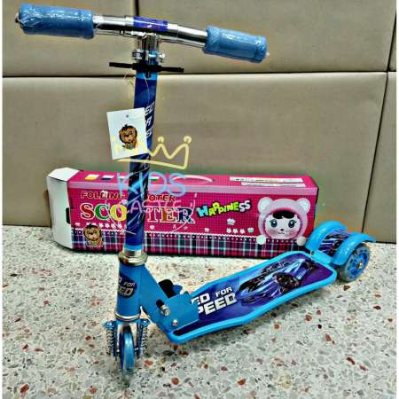 Kids castle สกู๊ตเตอร์ 3 ล้อ สำหรับเด็ก พับเก็บได้ ปรับความสูงได้ 3 ระดับมีไฟที่ล้อ Scooter 51J