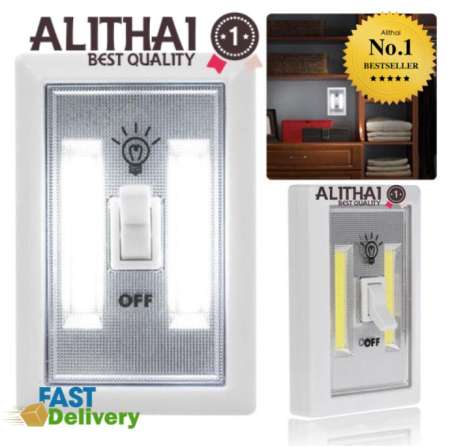 Alithai ไฟติดผนัง พร้อมสวิตเปิด/ปิด ไม่ต้องเดินสาย ติดทางเดิน ตู้เสื้อผ้า ฯ 200 Lumens LED Wireless Light Switch Alithai ไฟติดผนัง พร้อมสวิตเปิด/ปิด ไม่ต้องเดินสาย ติดทางเดิน ตู้เสื้อผ้า ฯ 200 Lumens LED Wireless Light Switch