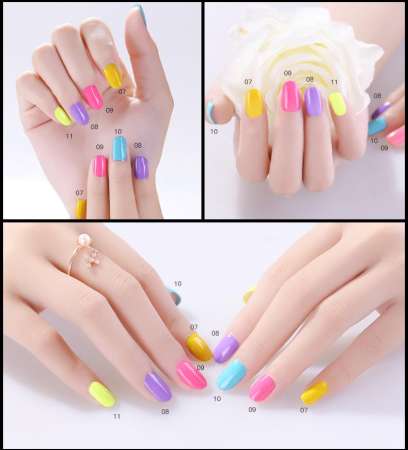 1Set ได้ถึง 6ขวด สีทาเล็บ ยาทาเล็บ สีทาเล็บลอกได้ BOLEI Nali polish