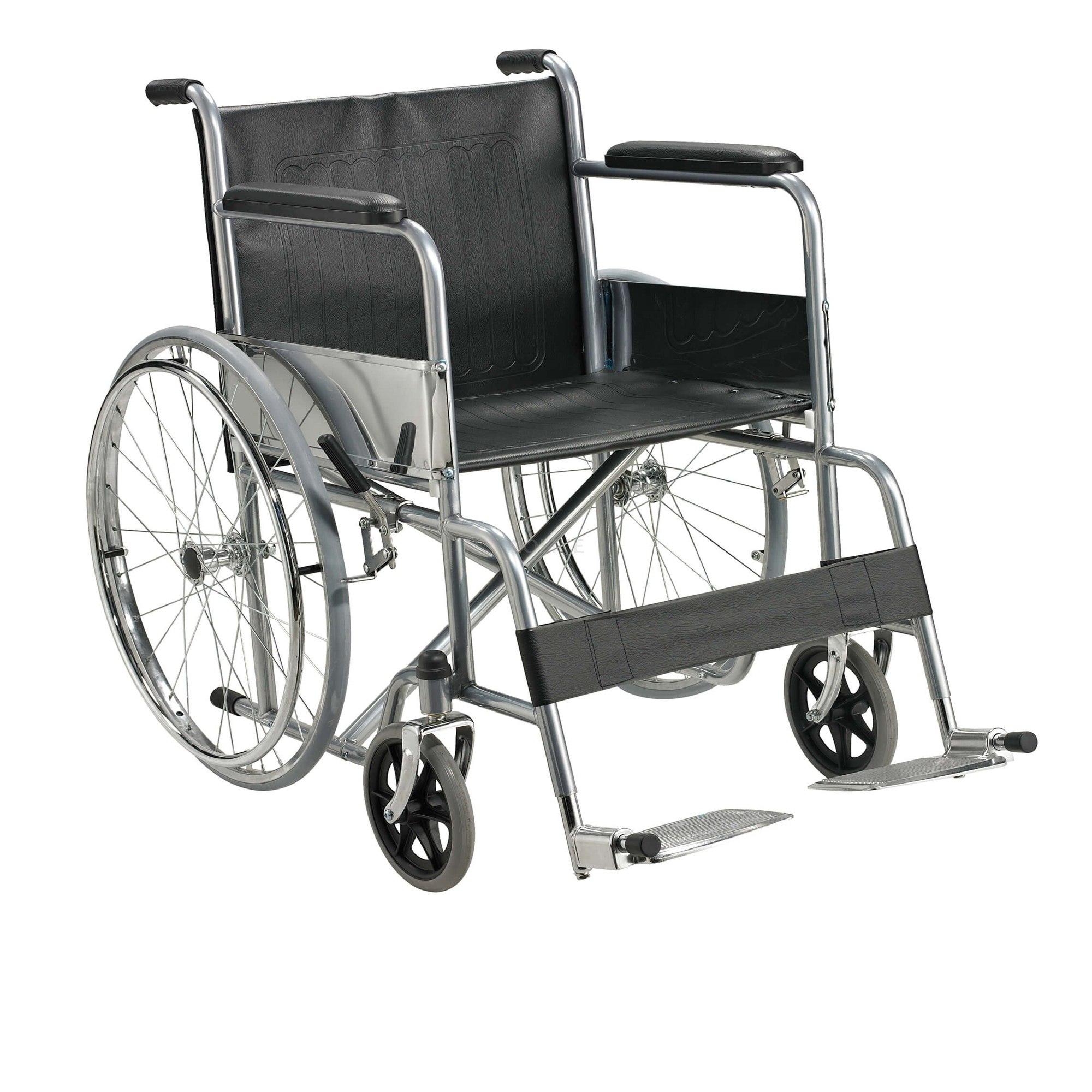 AOLIKE Wheelchair วีลแชร์ รถเข็นผู้ป่วย พับได้ โครงเหล็กชุบโครเมี่ยม รุ่น ALK809-46