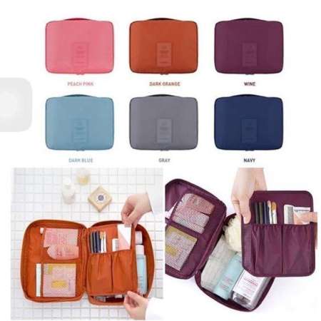  Travel Multi Pouch Ver.2 กระเป๋าใส่อุปกรณ์เครื่องสำอาง สำหรับเดินทางขนาดพกพา ป้องการเครื่องสำอางค์หกเลอะเทะในกระเป๋าเดินทาง  ไซส์21x16x8cm.