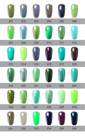 สีเจล GRAEAR  New 2018 Green Colors Series   ขนาด 8 ml.