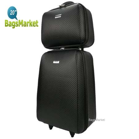 BagsMarket Luggage WHEAL กระเป๋าเดินทางล้อลาก ระบบรหัสล๊อค เซ็ทคู่ ขนาด 20 นิ้ว/14 นิ้ว Luxury Classic Code F784120-2 Black