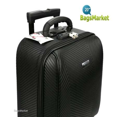 BagsMarket Luggage WHEAL กระเป๋าเดินทางล้อลาก ระบบรหัสล๊อค เซ็ทคู่ ขนาด 20 นิ้ว/14 นิ้ว Luxury Classic Code F784120-2 Black