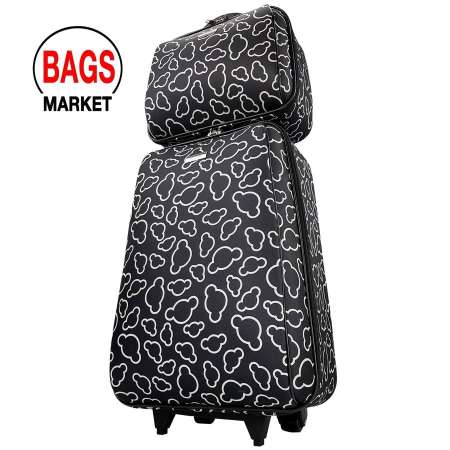 BagsMarket Luggage Wheal กระเป๋าเดินทางเซ็ทคู่ 20/14 นิ้ว Code F7720-1 Micky Mouse (Black)