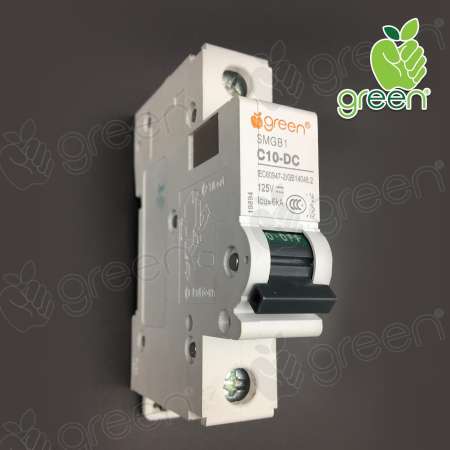 Applegreen Circuit DC Breaker 1P 10A 125V MCB Solar cell เบรคเกอร์ไฟฟ้า ใช้กับไฟ DC ใช้กับระบบโซล่าเซลล์