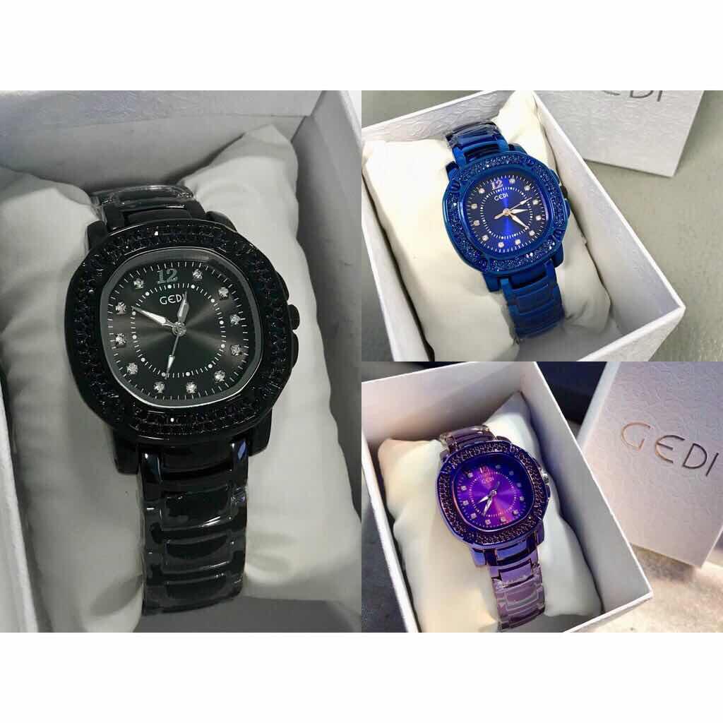 ถูกที่สุด! ของแท้ 100% นาฬิกา ก้านแก้ว Gedi YH-3200 นาฬิกาข้อมือผู้หญิง จีดี้ ล้อมเพชร พร้อมส่ง ตัดสายให้ฟรี!