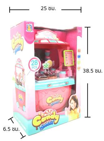 KIDTOYS ชุด รถเข็นคัพเค้ก จำลอง ขนาดเล็ก สำหรับคุณหนู ๆ ขนาด ย 25*ก 6.5*ส 38.5 ซม