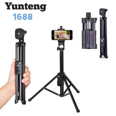 YUNTENG VCT-1688 2 in 1 ขาตั้งกล้องและมือถือ