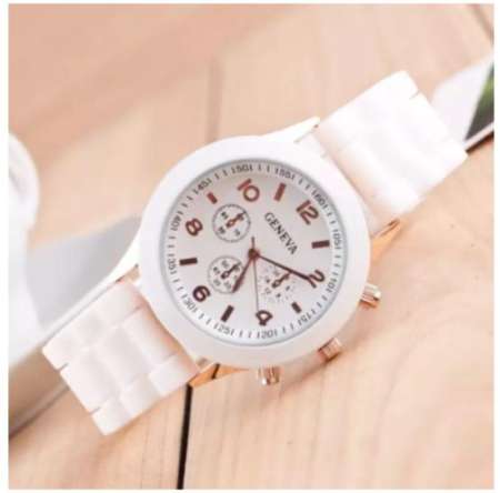 GENEVA watch นาฬิกาข้อมือผู้หญิง สีดำ สายยาง รุ่น WM01