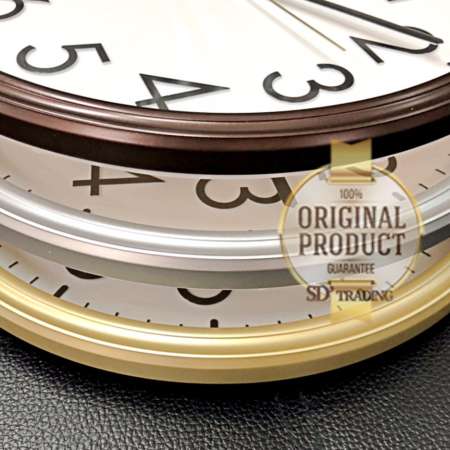 SEIKO นาฬิกาแขวน 12 นิ้ว ขอบบอร์นเงิน หน้าขาว รุ่น QXA736S