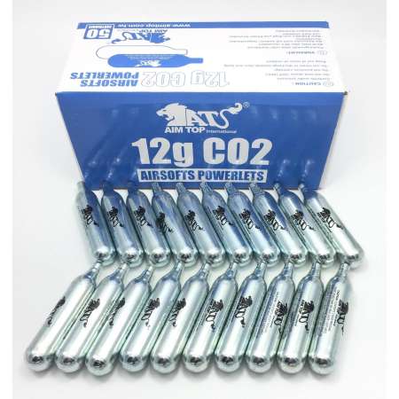 รีบเลยเดี๋ยวหมด แก๊สหลอด Co2 12g. ยี่ห้อ AIMTOP แพ็ค 20 หลอด ซื้อเลยตอนนี้