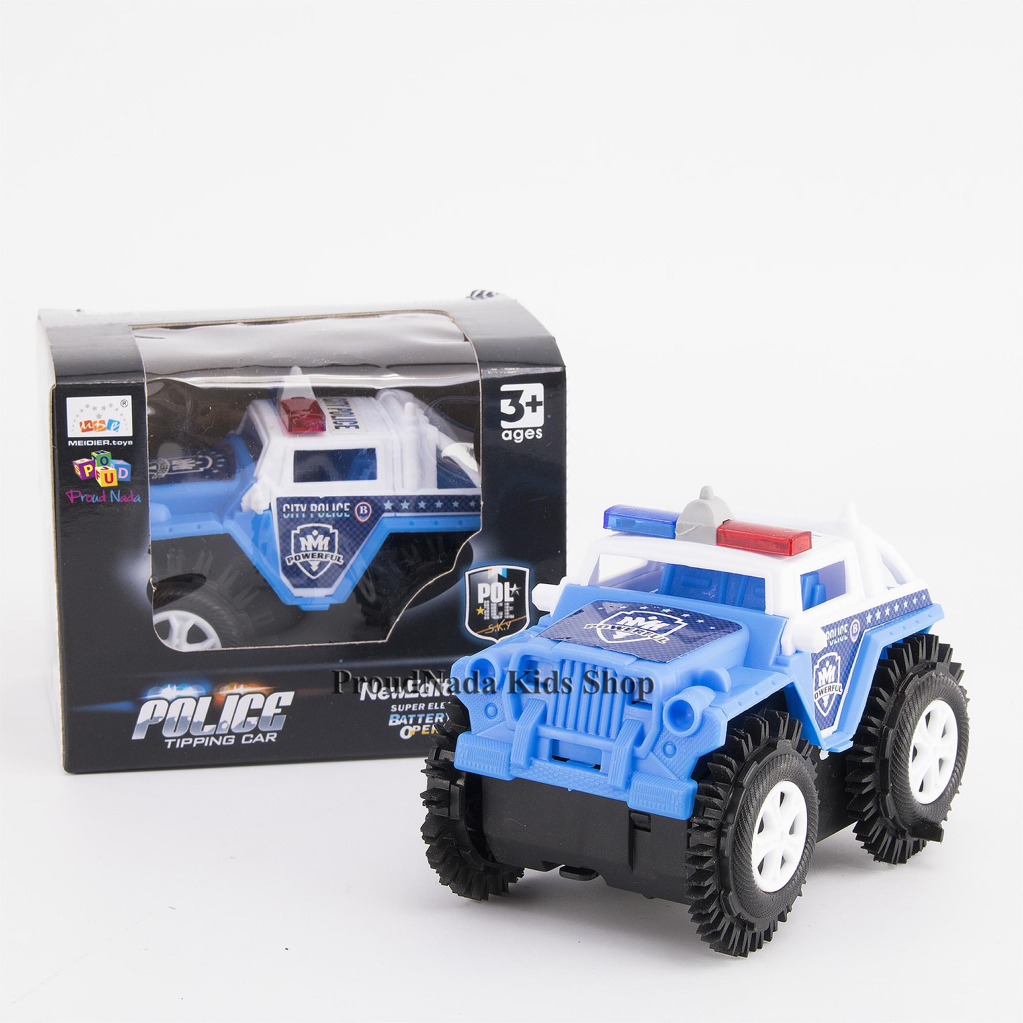 ProudNada Toys ของเล่นเด็กรถตำรวจตีลังกา MEIDIER.toys POLICE TIPPING CAR NP.M11-2 สี สีฟ้า สี สีฟ้า