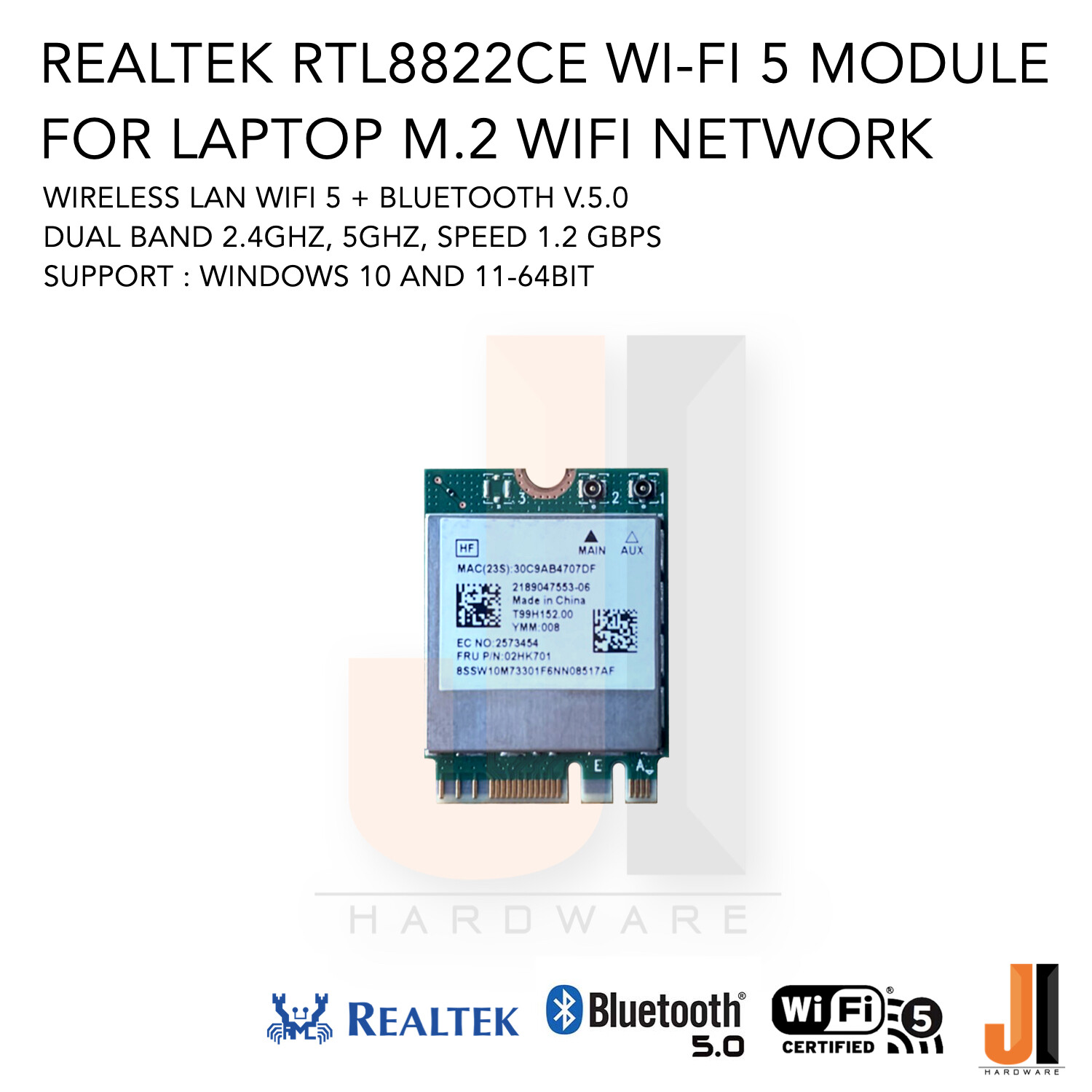 Realtek RTL8822CE M.2 5.0 wifi Bluetooth - 通販 - guianegro.com.br