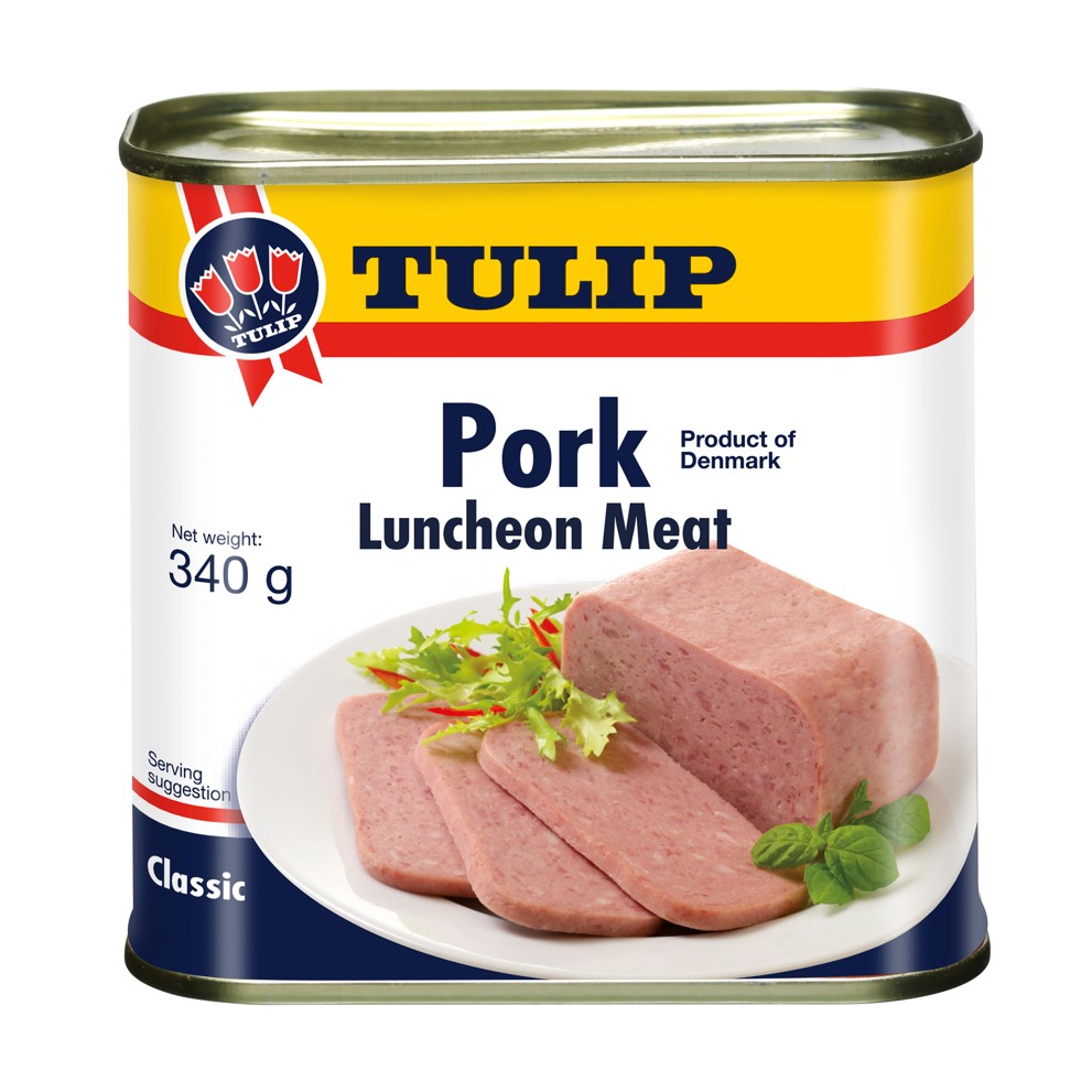 Tulip Pork Luncheon Meat (Denmark Imported) 340g. ทิวลืป เนื้อหมูบด  340กรัม