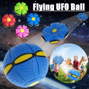 ภาพหน้าปกสินค้า【Average】Flying UFO Ball ของเล่นเด็ก ลูกบอลเด้งผิดรูป ของเล่นบีบอัด (ไม่มีไฟ/มีไฟ) ที่เกี่ยวข้อง