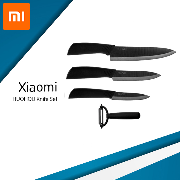 Xiaomi Youpin HuoHou Nano Ceramic Knife Set มีด มีดเซรามิค ชุดมีดเซรามิค อุปกรณ์ชุดมีดเซรามิค Ceramic Kitchen Knife Set มีดทำครัวเชฟ มีดเชฟ