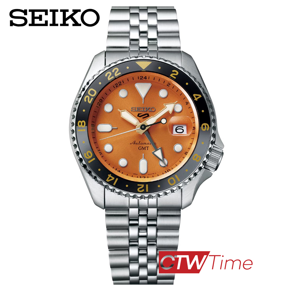 SEIKO 5 SPORTS GMT AUTOMATIC นาฬิกาข้อมือผู้ชาย สายสแตนเลส รุ่น SSK001K1 / SSK003K1 / SSK005K1