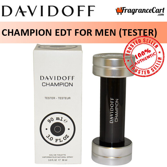 Hot Sale Davidoff Champion EDT for Men 90ml Tester Eau de Toilette Dumbbell Black Brand New 100% Original Perfume Fragrance | Lazada PH