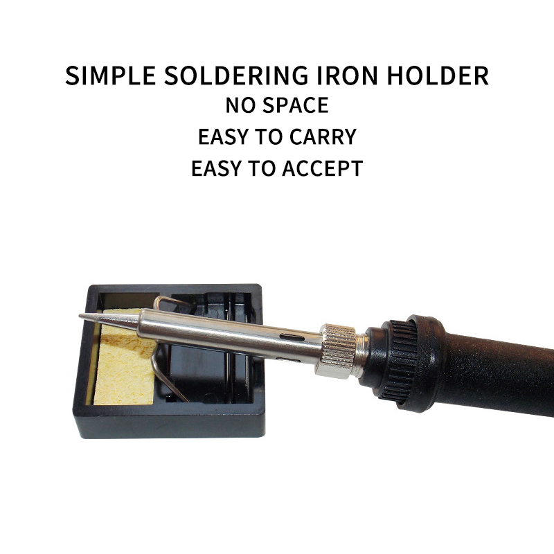Portable Electric Soldering Iron Holder Stand Include Tip Cleaner